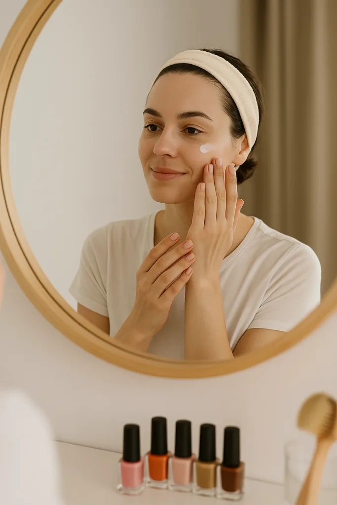 bőrápolás alvás közben – esti krém felvitele