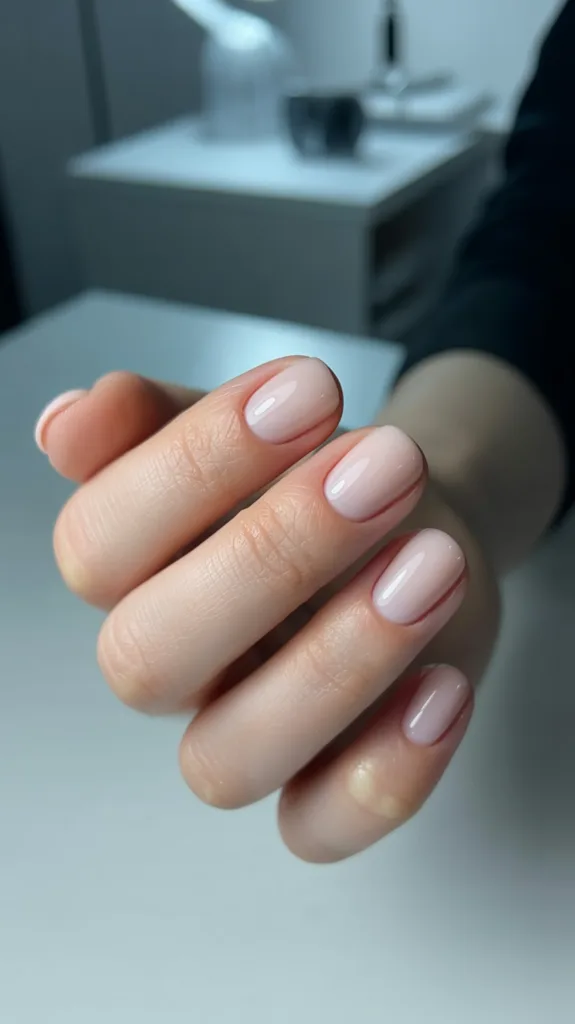 nude géllakk rövid körmökön