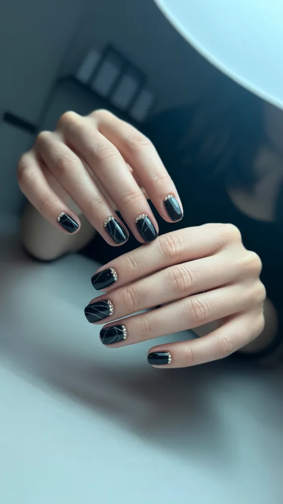 Fekete körmök, lenyűgöző trend