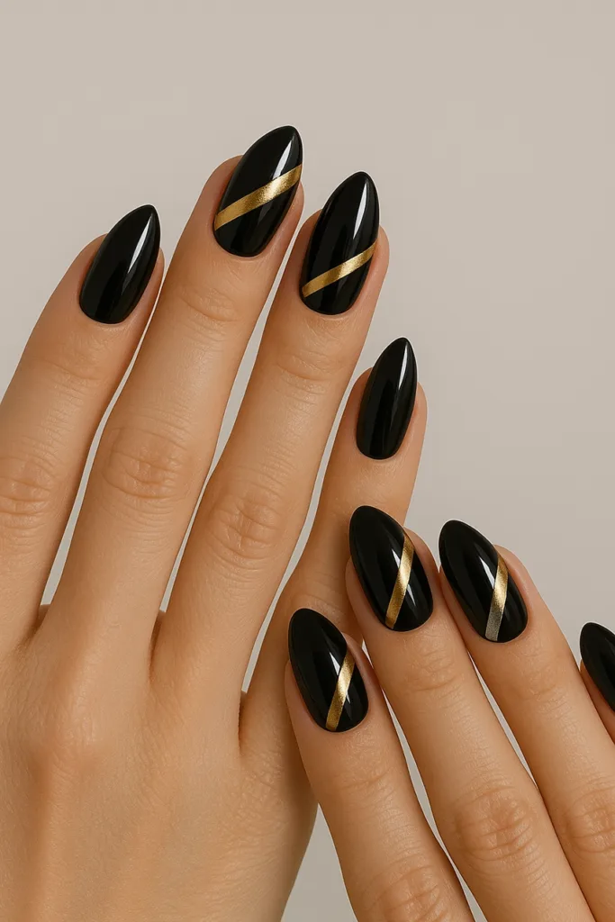 Fekete körmök, lenyűgöző trend