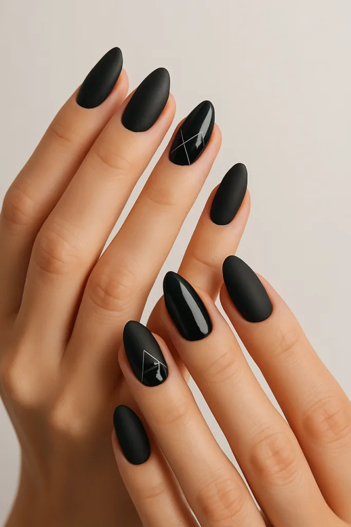 Fekete körmök, lenyűgöző trend